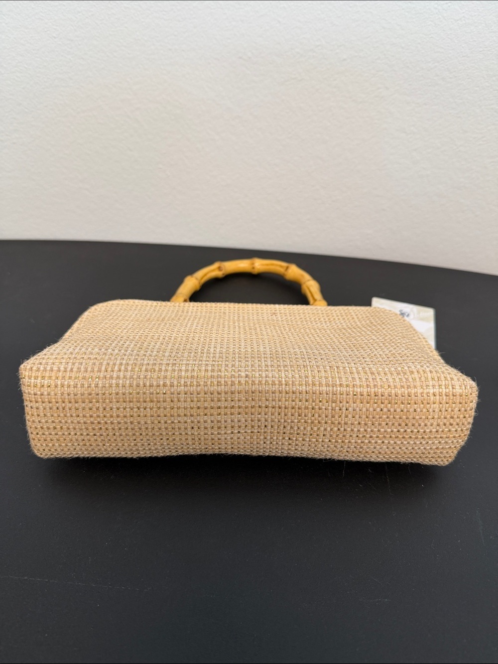 Tommy Bahama | Natural Clutch with Bamboo Handle & Kiss Lock w/Crossbody Chain 🌴 - Picture 6 of 10